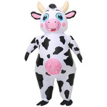 Fantasia de vaca inflável Arokibui, tamanho único, preto e branco Fantasia de vaca inflável Arokibui, tamanho único, preto e branco