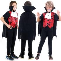 Fantasia de Vampiro Conde Drácula Infantil para Halloween