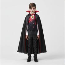 Fantasia De Vampiro Infantil Luxo Drácula Halloween Festas Fantasia De Vampiro Infantil Luxo Drácula Halloween Festas