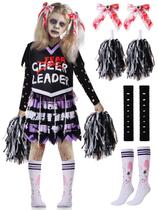 Fantasia de Zombie Cheerleader para Meninas (8-10 anos) - Halloween