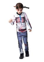 Fantasia De Zumbi Infantil Walking Dead Halloween Festas - Fantasias Super