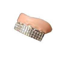 Fantasia dentadura Dentes Prata estilo Hip Hop c/ Gengiva