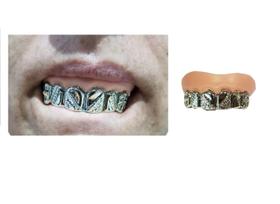 Fantasia Dentes Dentadura pratas estilo Rapper Hip Hop-2un