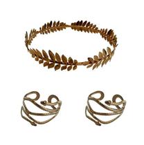Fantasia Deusa Grega C/ 1 Tiara Arco e 2 Braceletes Cobra Fantasia Deusa Grega C/ 1 Tiara Arco e 2 Braceletes Cobra