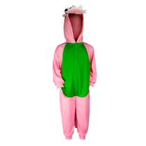 Fantasia Dinossauro Kigurumi Rosa Infantil Macacão Fantasia Dinossauro Kigurumi Rosa Infantil Macacão