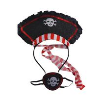 Fantasia Divertida Tiara Pirata com Glitter e Tapa Olho EVA Fantasia Divertida Tiara Pirata com Glitter e Tapa Olho EVA