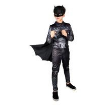 Fantasia do Batman Infantil 3 a 12 anos Longa Filme The Batman Máscara Roupa Batman Oficial Super Magia 107SM