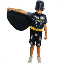 Fantasia Do Batman Infantil Conjunto Com Capa e Máscara Fantasia Do Batman Infantil Conjunto Com Capa e Máscara