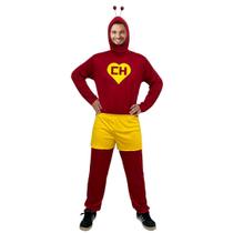 Fantasia do Chapolim Colorado Adulto Masculino Cosplay Luxo Fantasia do Chapolim Colorado Adulto Masculino Cosplay Luxo