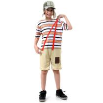 Fantasia do Chaves Infantil Curta com Chapéu Roupa do Chaves Licenciada Sulamericana 16140