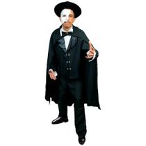 Fantasia do Fantasma da Ópera Luxo Adulto C/ Capa Halloween