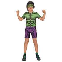 Fantasia do Hulk Infantil Curta com Máscara Licenciada Roupa do Hulk Regina 11654 Fantasia do Hulk Infantil Curta com Máscara Licenciada Roupa do Hulk Regina 11654