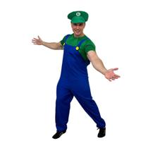 Fantasia Do Luigi Bros Adulto Masculino Cosplay - Festalinda