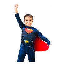 Fantasia Do Superman Longa Com Enchimento Infantil Fantasia Do Superman Longa Com Enchimento Infantil