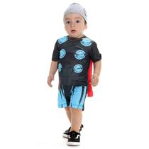 Fantasia do Thor Bebê 1 e 2 anos com Capa e Touca Roupa Thor Baby Licenciado Sulamericana 915762