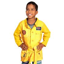 Fantasia DPA Amarelo Capa Detetive Max Jaleco Infantil P M G Fantasia DPA Amarelo Capa Detetive Max Jaleco Infantil P M G