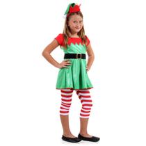 Fantasia Duende Feminino Infantil com Tiara - Natal Fantasia Duende Feminino Infantil com Tiara - Natal
