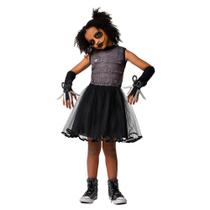 Fantasia Edward Mãos de Tesoura Infantil Feminino Halloween Fantasia Edward Mãos de Tesoura Infantil Feminino Halloween