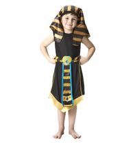 Fantasia Egípcio Infantil Faraó Preto Com Túnica