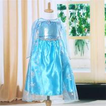 Fantasia Elsa Frozen Infantil Luxo Disney Princesas tamanho 4 - Amora Encantada
