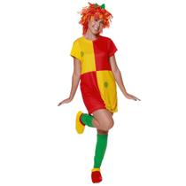 Fantasia Emília Vestido Adulto com Meias e Peruca - Sitío do Pica Pau Amarelo