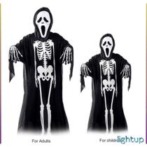 Fantasia Esqueleto 120cm Caveira Adulto Para Festas E Halloween
