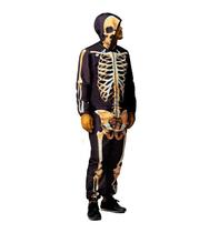 Fantasia Esqueleto Caveira Adulto Longo de Halloween Fantasia Esqueleto Caveira Adulto Longo de Halloween