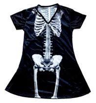 Fantasia Esqueleto Caveira Halloween Roupa Infantil Fant125 BM