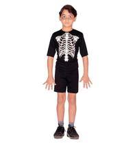 Fantasia Esqueleto Infantil Curto Halloween Fantasia Esqueleto Infantil Curto Halloween
