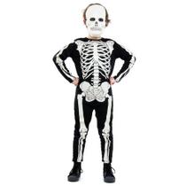 Fantasia Esqueleto Infantil Halloween Com Máscara Longa Sulamericana 923640