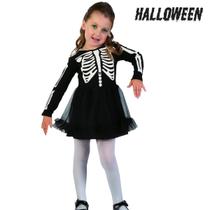 Fantasia Esqueleto Menina Infantil Halloween