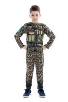 Fantasia Exercito Longo Infantil, Fantasia Carnaval