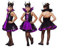 Fantasia Fada Negra Glamour Halloween infantil