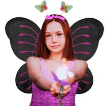 Fantasia Fadinha Juvenil Saia Tiara Orelhinhas Asinha Sainha Arquinho Meninas Luxo Feminina Infantil Crianças Resistente