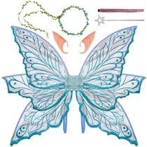 Fantasia Fairy Wings VersaCharm para adultos e mulheres, azul, 33x25cm