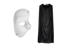 Fantasia Fantasma da Opera Capa e Mascara Festas Halloween