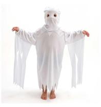 Fantasia Fantasma Infantil Com Gorro de Halloween