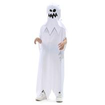 Fantasia Fantasma Túnica Infantil com Capuz - Halloween