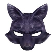 Fantasia Faux Furry Fox Mask GREUS para festa de Halloween