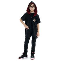 Fantasia Feiticeiro Infantil com Capa e Óculos Escola de Magia Fantasia Feiticeiro Infantil com Capa e Óculos Escola de Magia