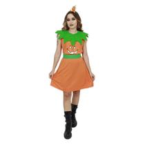 Fantasia Feminina Abóbora Halloween Vestido e Tiara Adulto Fantasia Feminina Abóbora Halloween Vestido e Tiara Adulto