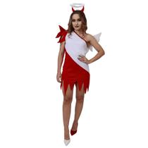 Fantasia Feminina Anjo e Diabinha Adulto Halloween e Carnaval Fantasia Feminina Anjo e Diabinha Adulto Halloween e Carnaval