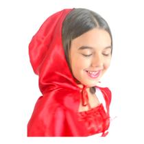 Fantasia Feminina Capa Chapeuzinho Vermelho Adulto e Infantil Capuz Fantasia Feminina Capa Chapeuzinho Vermelho Adulto e Infantil Capuz