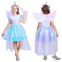 Fantasia Feminina Infantil Luxo Unicornio Completa Promo