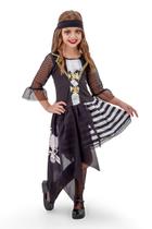 Fantasia Feminina Infantil Pirata Festa Luxo Carnaval e Halloween Fantasia Feminina Infantil Pirata Festa Luxo Carnaval e Halloween