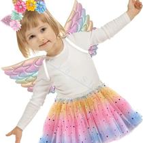 Fantasia FEMININA infantil UNICORNIO com asa+saia+tiara