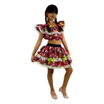Fantasia Festa Junina Infantil com Top e Saia Colorida Fantasia Festa Junina Infantil com Top e Saia Colorida