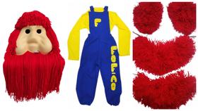 Fantasia Fofão Completa E.v.a-Cabeira Médio,Trenzinho Da Alegria,Oficial