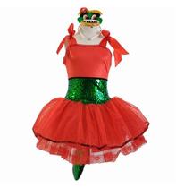 Fantasia Folclore Infantil Luxo Vestido Cuca com Tiara e Rabo Fantasia Folclore Infantil Luxo Vestido Cuca com Tiara e Rabo