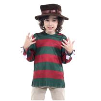 Fantasia Freddy Krueger Infantil com Camisa e Chapéu
